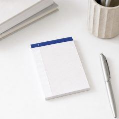Enri Bloc-notes A6 agrafé, 80 feuilles lisses - lot de 10