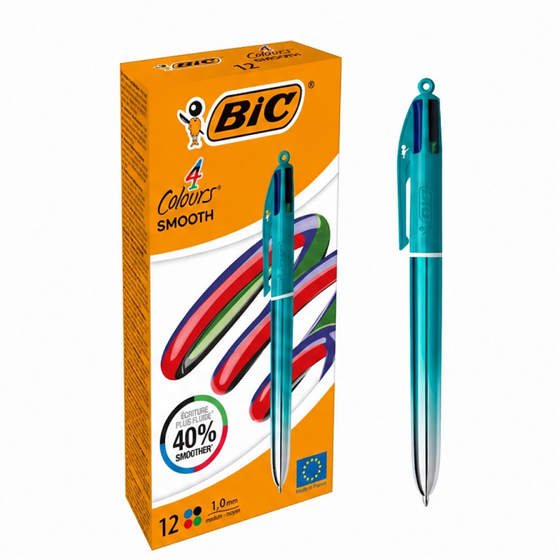 BIC 4-Color Smooth Gradient Green - pack of 12