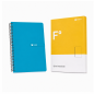 Enri Cahier à spirale Fº 80 feuilles lisses - lot de 10