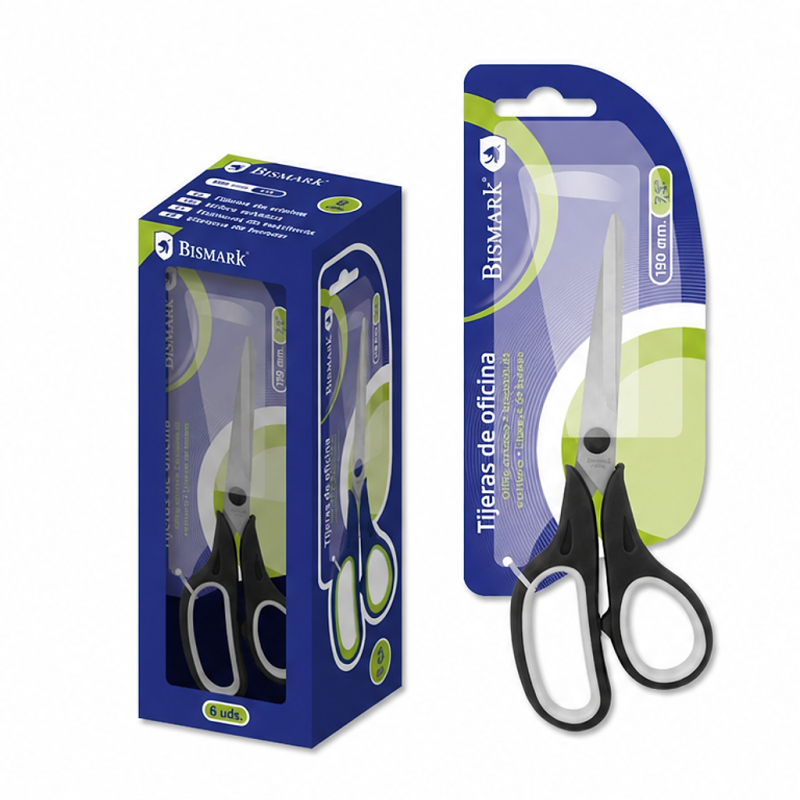 Bismark Stainless Steel Office Scissors 19 cm - pack of 8