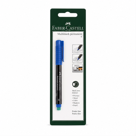 Faber-Castell Multimark bleu M 1 mm - lot de 10 | Marqueur