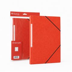 Chemise cartonnée Mariola rouge format folio - lot de 20
