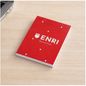 Enri bloc de notes agrafé A5 lisse rouge 80 feuilles - lot de 5
