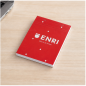 Enri stapled note pad A5 smooth red 80 sheets - pack of 5 Enri stapled note pad A5 smooth red 80 sheets - pack of 5