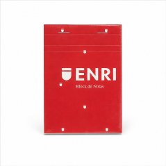 Enri A6 Notepad, 80 Sheets, Plain - pack of 10 | Red Cover