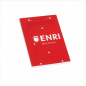 Enri A6 plain notepad, 80 sheets, red soft cover - pack of 10
