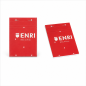 Bloc de notes Enri A6 lisse, 80 feuilles, couverture souple rouge - lot de 10