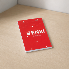 Bloc de notes Enri A6 lisse, 80 feuilles - lot de 10 | Rouge