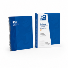 Oxford cahier spiralé Fº lisse 80 feuilles - lot de 5