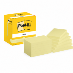 Post-it Canary Yellow 76 x 127 mm, lot de 12 blocs
