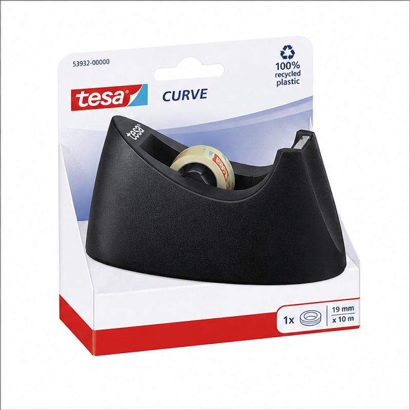 Tesa Curve Desk Tape Dispenser with Tape