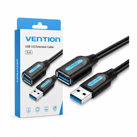 Câble d’extension USB 3.0 Vention 5 m | Noir