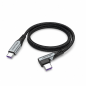 Vention USB-C 2.0 5A 100W 1 m gray angled cable