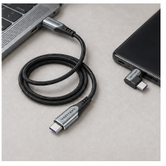 Vention câble USB-C 2.0 100 W 1 m gris coudé