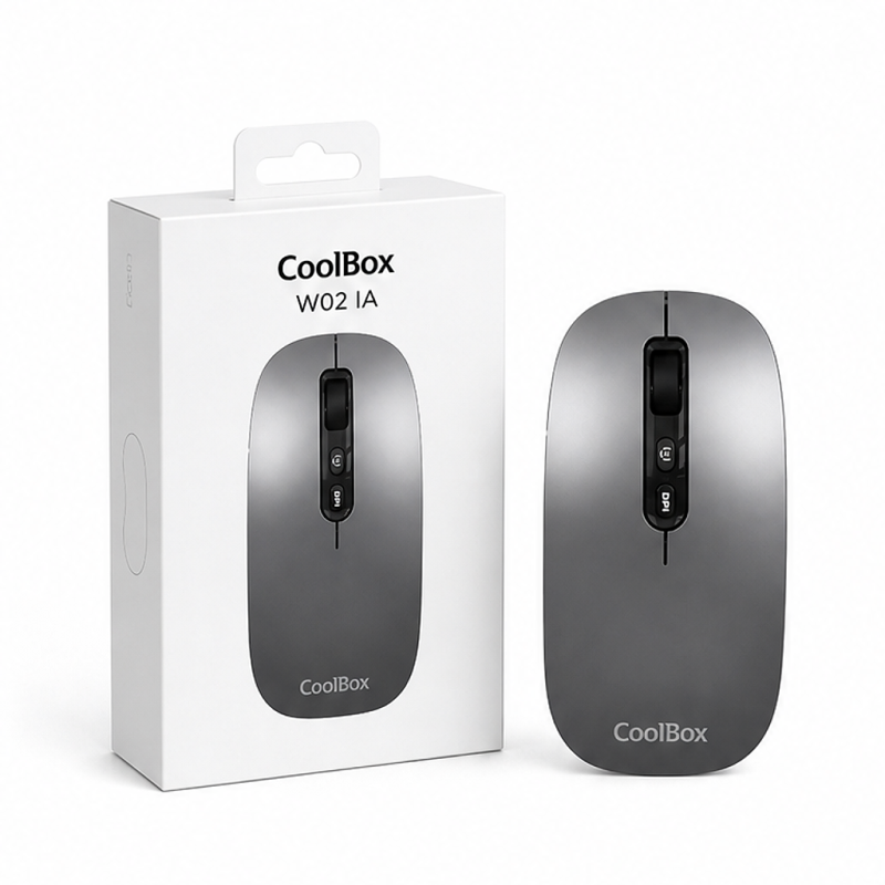Coolbox W02 IA wireless mouse gray