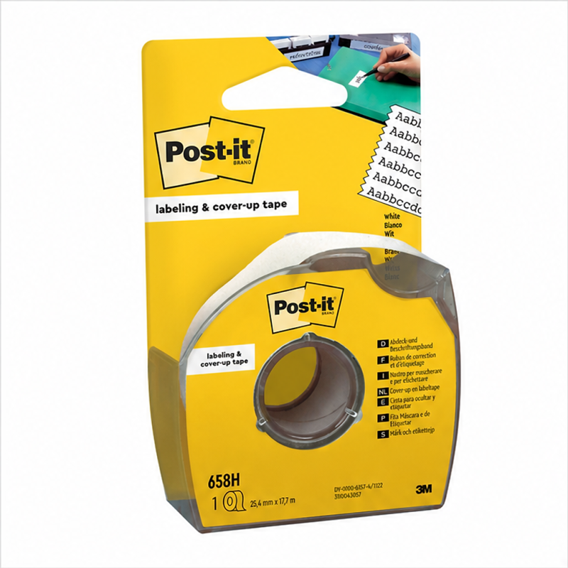 Post-it Writable Adhesive Tape, White, 1 in x 700 in
