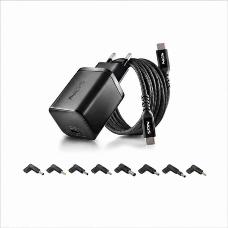 NGS BUD65W-H Chargeur USB-C GaN 65W pour ordinateurs portables HP