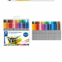 Staedtler 3200 72-Pack Double-Ended Fiber-Tip Pens