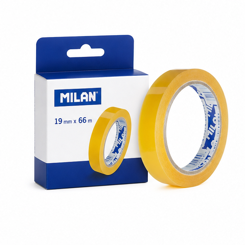Ruban adhésif transparent Milan 19 mm x 66 m - lot de 8