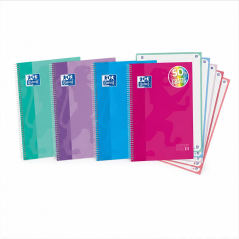 Oxford Europeanbook 5 cahier spirale A4+ 5x5 120 feuilles - lot de 5