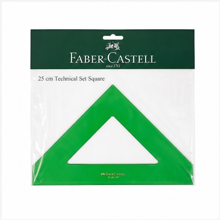 Faber-Castell Équerre technique 25 cm verte - lot de 5