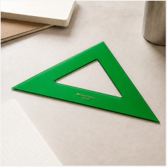 Faber-Castell 25 cm Technical Set Square Green - pack of 5