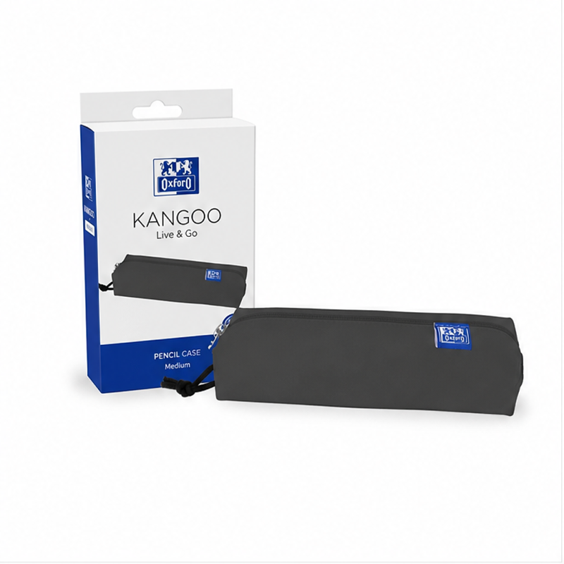 Oxford Kangoo Live and Go medium rectangular pencil case black