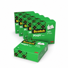 Scotch Magic rubans invisibles 19 mm x 33 m, pack 6