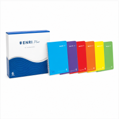 Enri Plus Cahier spirale folio 80 feuilles 90 g - lot de 5