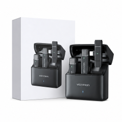 Vention USB-C Wireless Lavalier Microphone Black