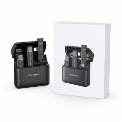 Vention USB-C Wireless Lavalier Microphone Black