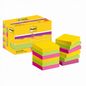 Post-it Super Sticky Carnival, bloc de 12 x 90 notes, 47,6 x 47,6 mm