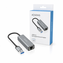 Aisens USB 3.0 vers Ethernet Gigabit 15 cm gris