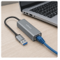 Aisens USB 3.0 to Gigabit Ethernet Converter, 15 cm, Gray