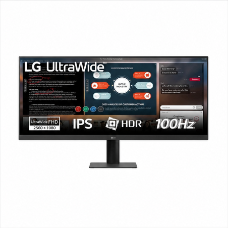 Écran LG UltraWide 29U511A-B 29 pouces IPS WFHD 100 Hz noir