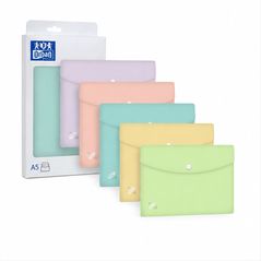 Oxford Urban A5 document pouch pastel - pack of 5