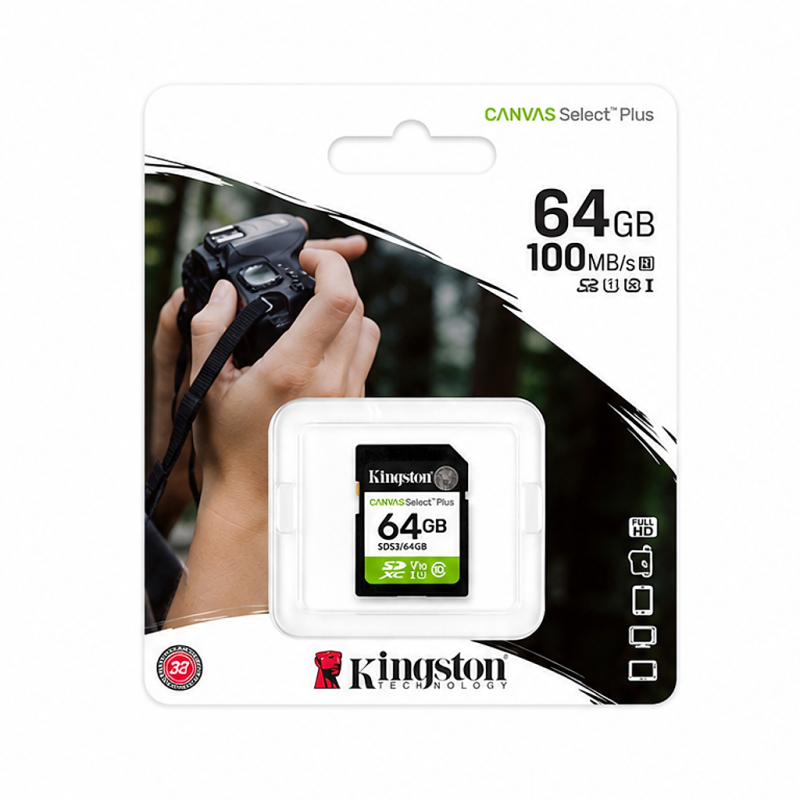 Carte mémoire Kingston Canvas Select Plus SDXC 64 Go