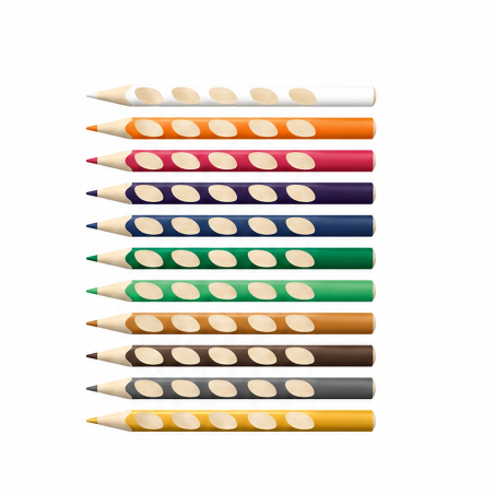 STABILO EASYcolors étui de 12 crayons de couleur ergonomiques droitier + taille-crayon