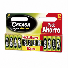 Cegasa Super Alcaline Pack de 12 piles AA