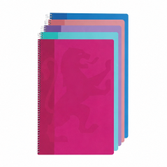 Oxford Pack 4+1 cahiers à spirale Folio quadrillé 4x4 mm, 80 feuilles, couverture souple