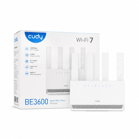 Cudy WR3600E Routeur Wi‑Fi 7 Gigabit BE3600