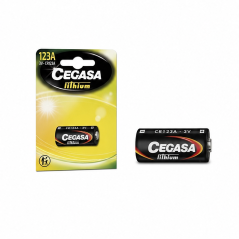 Pile lithium Cegasa CR123A 3V pour appareils compacts