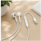 TechOneTech earTECH HIP Lightning in-ear earbuds, white