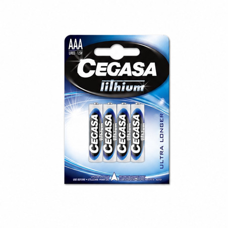 Cegasa Lithium Pack de 4 piles AAA LR03 1,5 V