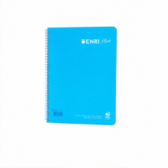Enri Plus Cahier spirale quarto ligné 3,5 avec marge – lot de 5