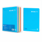 Enri Plus Cahier spirale quarto ligné 3,5 avec marge – lot de 5