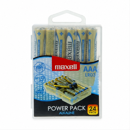 Maxell piles AAA LR03 1,5 V - lot de 24