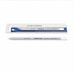 Staedtler Lumocolor 108 crayon hexagonal blanc – lot de 12