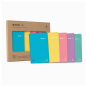 Enri Plus cahier spirale folio quadrillé 4x4 mm, 80 feuilles, 90 g, marge, couverture plastique – lot de 5