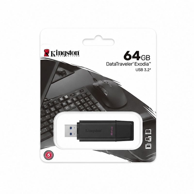 Kingston DataTraveler Exodia 64GB USB 3.2 Gen 1 Flash Drive
